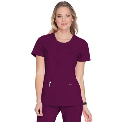 Parkview 2025 - Cherokee - Infinity - Women's Stretch Rib-knit Back Panel Round Neck Top Thumbnail