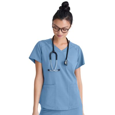 Parkview 2025 - Women's Two-Pocket Piped V-Neck Rhythm Scrub Top Thumbnail